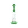 MAV Glass Mini Bent Neck Honey Bong in Seafoam with Honeycomb Percolator, 9" Height, Front View