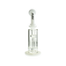 MAV Glass Mini Bent Neck Honey Bong with Honeycomb Percolator in White - Front View