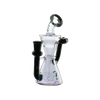 MAV Glass Mini Isabella Puck Recycler in Black and Purple - Front View