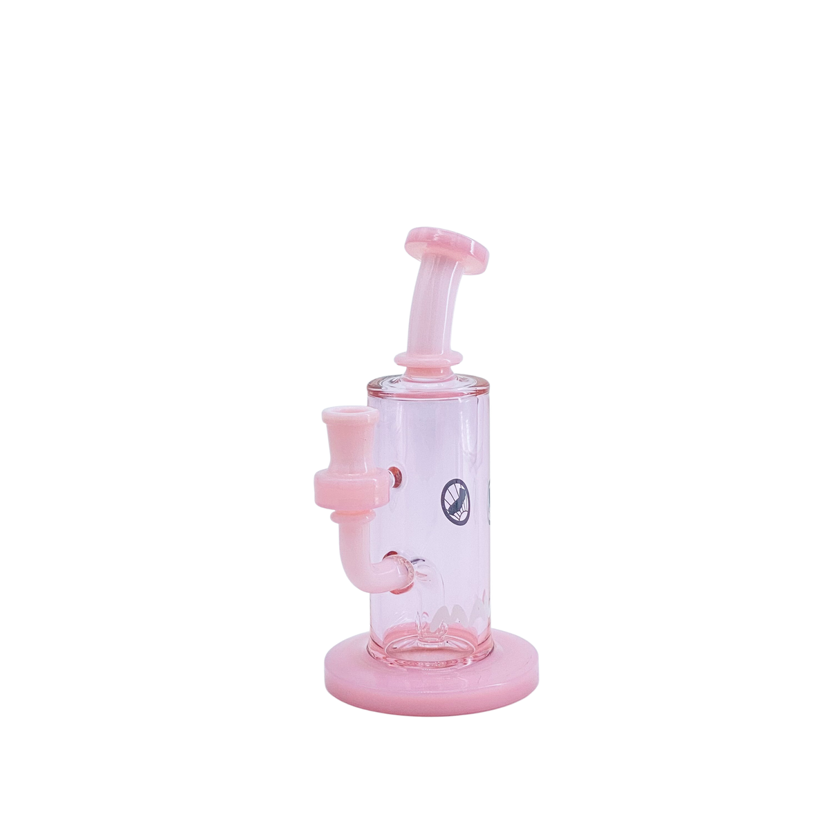 MAV Glass Mini San Diego Bong in Pink with Beaker Design and 14mm Joint - Front View