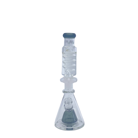 MAV Glass Mini Beaker with Freezable Coil and Slitted Pyramid Percolator, 10.5" Height