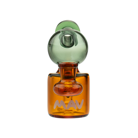 MAV Glass Mini Squig Rig in orange with clear bubble, front view on a white background