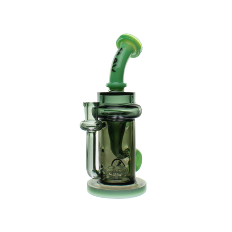 MAV Glass Monterey Recycler Dab Rig with Vortex Percolator, 8.25" Tall, Front View on White Background