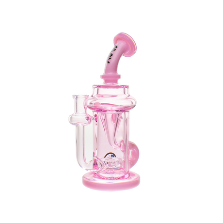 MAV Glass Monterey Recycler Dab Rig with Vortex Percolator, 8.25" Height, Front View on White