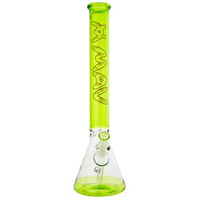 MAV Glass Ooze Pineapple 18" Full Color Beaker Bong with Deep Bowl, Front View on White Background