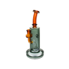MAV Glass Oxnard Rig in Amber, 7" Beaker Dab Rig with Glass on Glass Joint, Front View