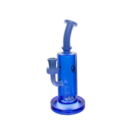 MAV Glass Oxnard Rig in blue with a 14mm female joint, side view on a white background