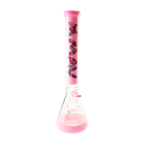MAV Glass Pink Flamingo Vibes 18" Full Color Beaker Bong with Deep Bowl