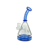MAV Glass 8" Ink Blue Pyramid Bong with 2 Hole Diffuser, 90 Degree 14MM Female Joint