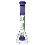 MAV Glass Pyramid to Single UFO Beaker Bong with 18-19mm Joint Size, Front View on White Background