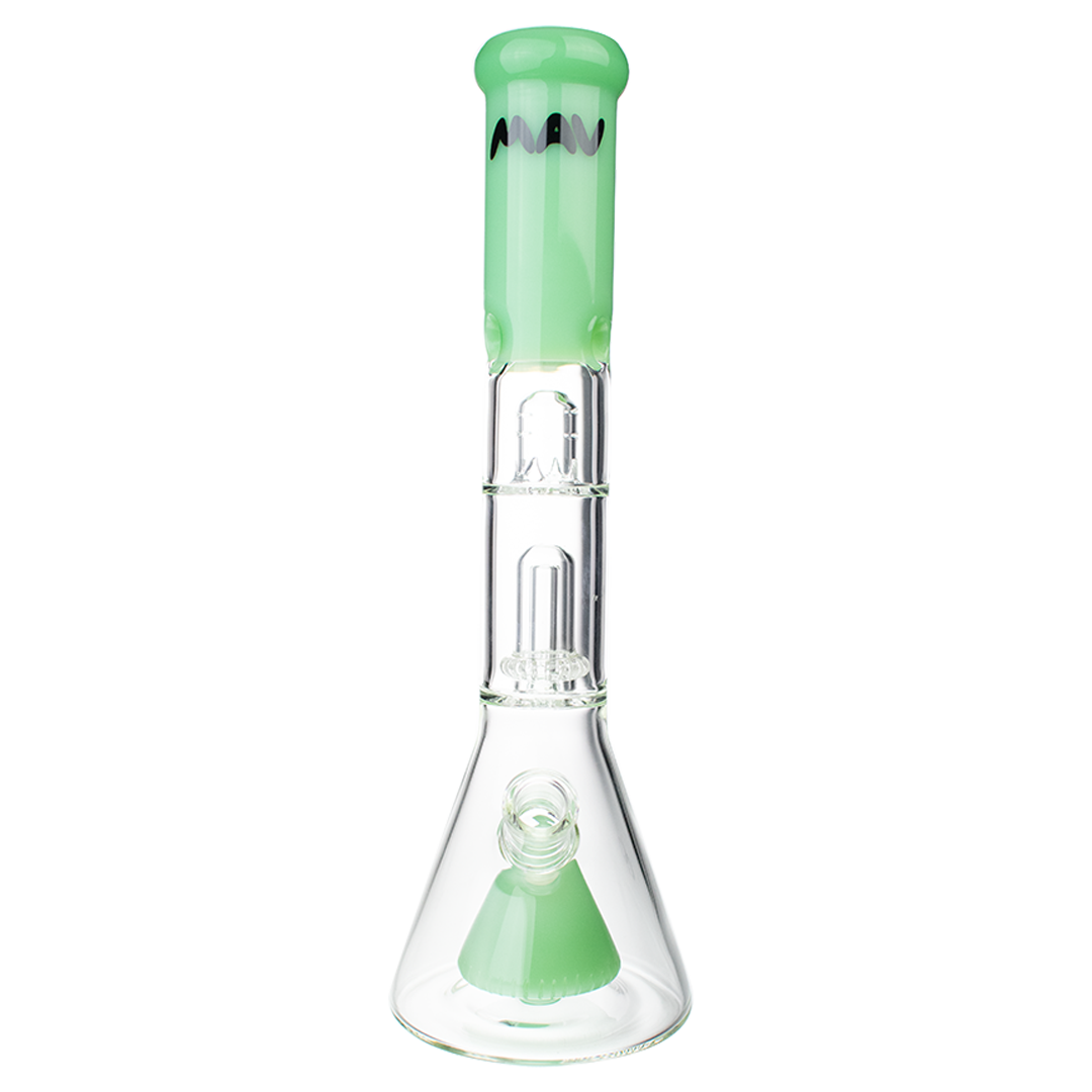 MAV Glass Pyramid To Single UFO Beaker Bong with 18-19mm Joint - Front View