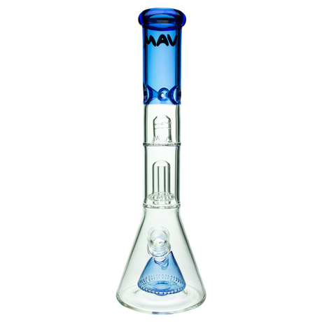 MAV Glass Pyramid to Single UFO Beaker Bong with 18-19mm Joint Size, Front View