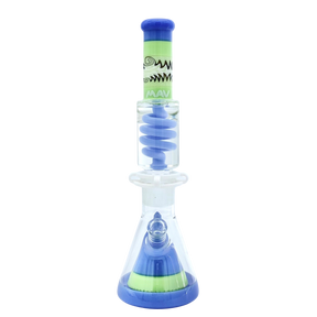 MAV Glass 16" Reversal Wig Wag Slime and Lavender Beaker with Freezable Coil, Front View