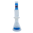 MAV Glass 16" White & Blue Wig Wag Beaker with Freezable Coil System - Front View