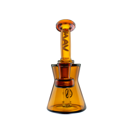 MAV Glass Sacramento Beaker Bong in Amber, 6" Height, 14mm Joint, Front View