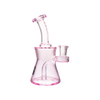 MAV Glass Sacramento Pink Beaker Bong, 6" Compact Design with 14mm Joint, Front View