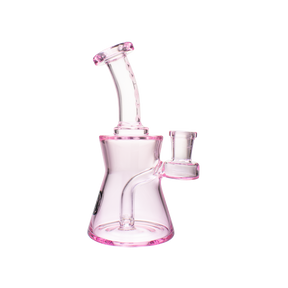 MAV Glass Sacramento Pink Beaker Bong, 6" Compact Design with 14mm Joint, Front View