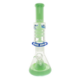 MAV Glass Seafoam 14" Beaker with Slitted Pyramid and Freezable Coil, Front View