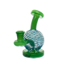 MAV Glass Solar Bulb Rig in Green with Hole Diffuser and 14mm Joint - Front View