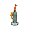 MAV Glass The Alcatraz bong in amber and smoke colors, front view, with glass on glass joint