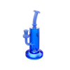 MAV Glass The Alcatraz Bong in Blue with Beaker Design, 7" Height, Side View on White Background