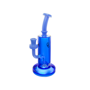 MAV Glass The Alcatraz Bong in Blue with Beaker Design, 7" Height, Side View on White Background