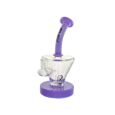 MAV Glass The Cone Rig in Purple with Hole Diffuser and 14mm Joint, Front View on White Background