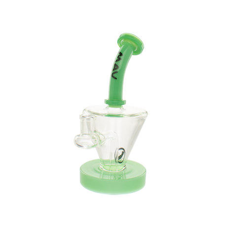 MAV Glass The Cone Rig in Seafoam - 8" Beaker Bong with Hole Diffuser Percolator - Front View
