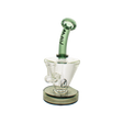 MAV Glass The Cone Rig in Transparent Black with Hole Diffuser Percolator - Front View