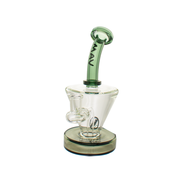 MAV Glass The Cone Rig in Transparent Black with Hole Diffuser Percolator - Front View