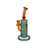 MAV Glass The Frisco Beaker Bong in Amber and Smoke, 7" Tall with Glass on Glass Joint