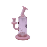 MAV Glass The Frisco Beaker Bong in Pink, 7" Height, Glass on Glass Joint, Front View