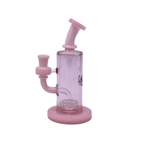 MAV Glass The Frisco Beaker Bong in Pink, 7" Height, Glass on Glass Joint, Front View