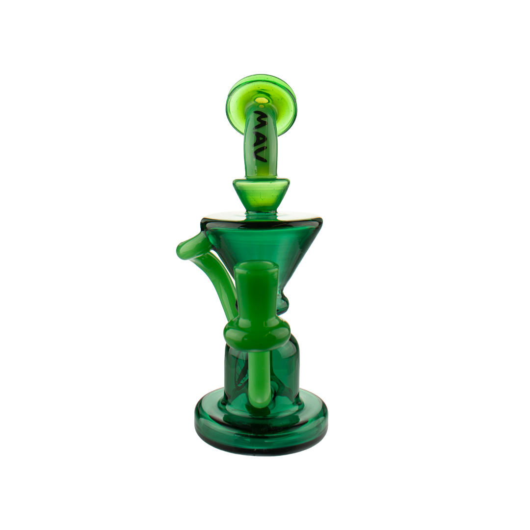 MAV Glass The Humboldt Mini Dab Rig with Vortex Percolator and 14mm Female Joint - Front View