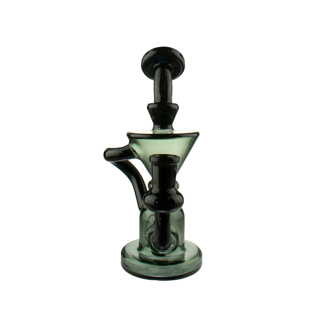 MAV Glass The Humboldt Mini Dab Rig with Hole Diffuser and Vortex Percolator - Front View