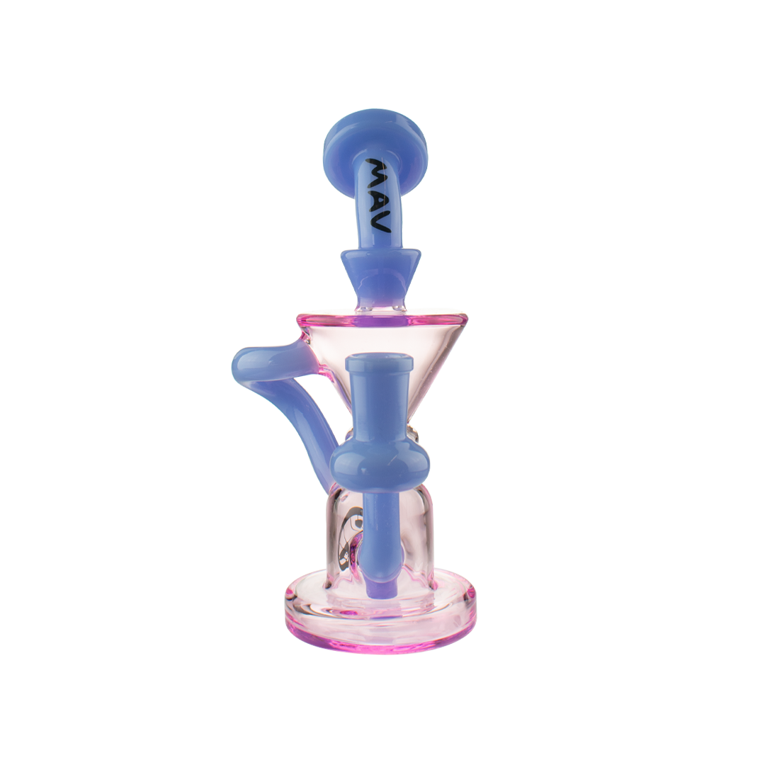 MAV Glass The Humboldt Mini Dab Rig with Vortex Percolator and Pink Accents