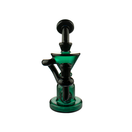 MAV Glass The Humboldt Mini Dab Rig with Vortex Percolator, 7.5" tall, 14mm Female Joint, front view