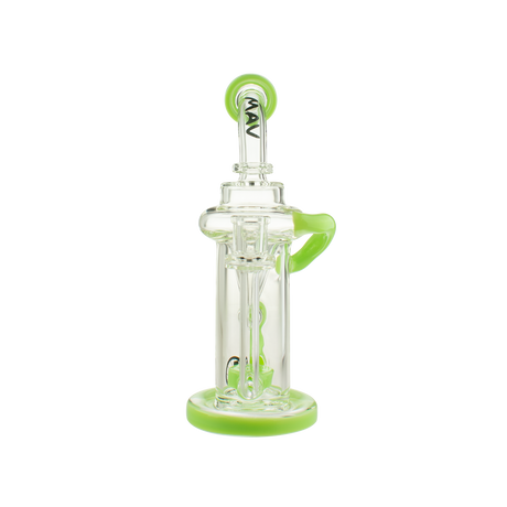 MAV Glass The Pch Recycler dab rig with vortex percolator, 14mm female joint, front view on white