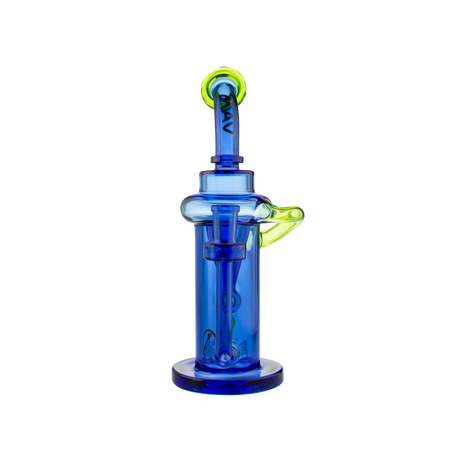 MAV Glass The Pch Recycler Dab Rig with Vortex Percolator in Blue - Front View