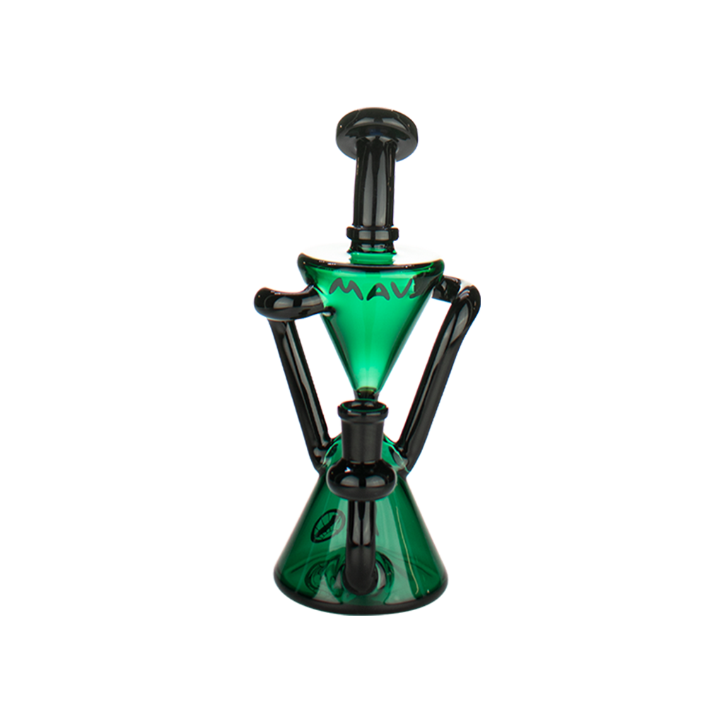 MAV Glass The Zuma Recycler Dab Rig with Vortex Percolator, 9" Height, Front View