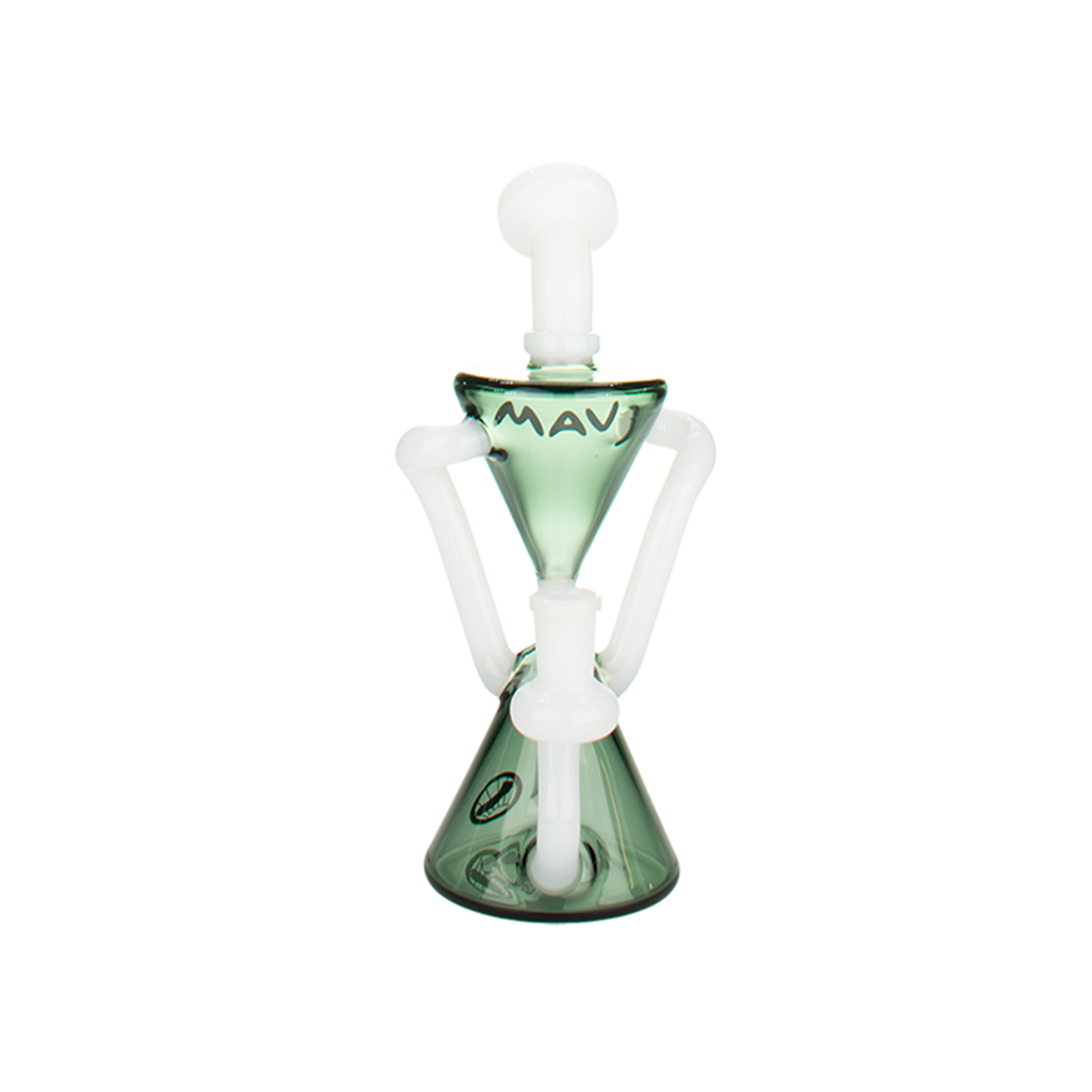 MAV Glass The Zuma Recycler Dab Rig with Vortex Percolator and Hole Diffuser, Front View