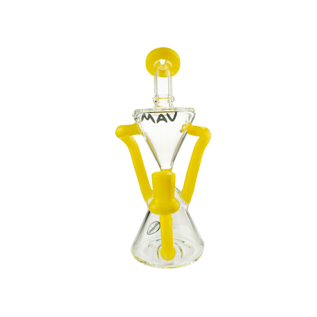 MAV Glass The Zuma Recycler Dab Rig with Vortex Percolator, 9" Height, Front View on White Background