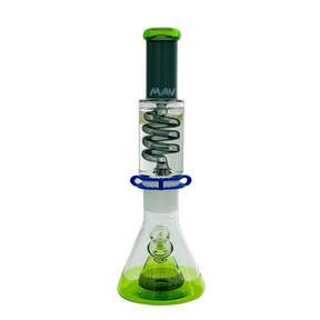 MAV Glass 14" Beaker with Black/Ooze Freezable Coil, Glass on Glass Joint