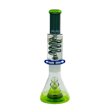 MAV Glass 14" Beaker with Black/Ooze Freezable Coil, Glass on Glass Joint