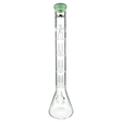 MAV Glass Triple UFO Beaker Bong, 21" tall with 18-19mm joint size, front view on white background