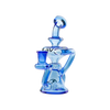 MAV Glass Ventura Recycler Dab Rig in Blue, 10" High Borosilicate Glass with 14mm Female Joint - Front View