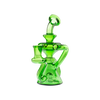 MAV Glass Ventura Recycler Dab Rig in Green, 10" Tall with 14mm Female Joint, Beaker & Recycler Design