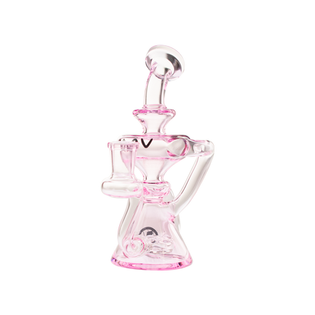 MAV Glass Ventura Recycler Dab Rig in Pink with Beaker Design, 10" Tall, 14mm Female Joint