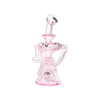 MAV Glass Ventura Recycler Dab Rig in Pink with Beaker Design, 10" Tall, 14mm Female Joint