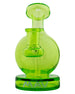 MAV Glass Vintage Bulb Mini Bong in vibrant green, front view, perfect for dry herbs and concentrates